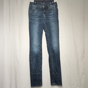 Silver Suki Mid Super Skinny Denim Jeans Women's 26